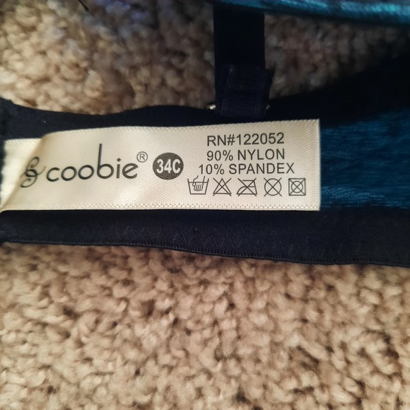 NWT Coobie 34 C Bra..  Padded Underwire, removable straps. - Picture 3 of 4